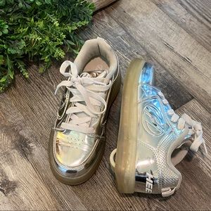 HEELYS Silver Metallic Shoes, Youth Size 3
